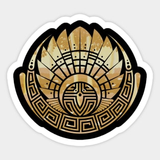 Golden Tribal Glyph Sticker